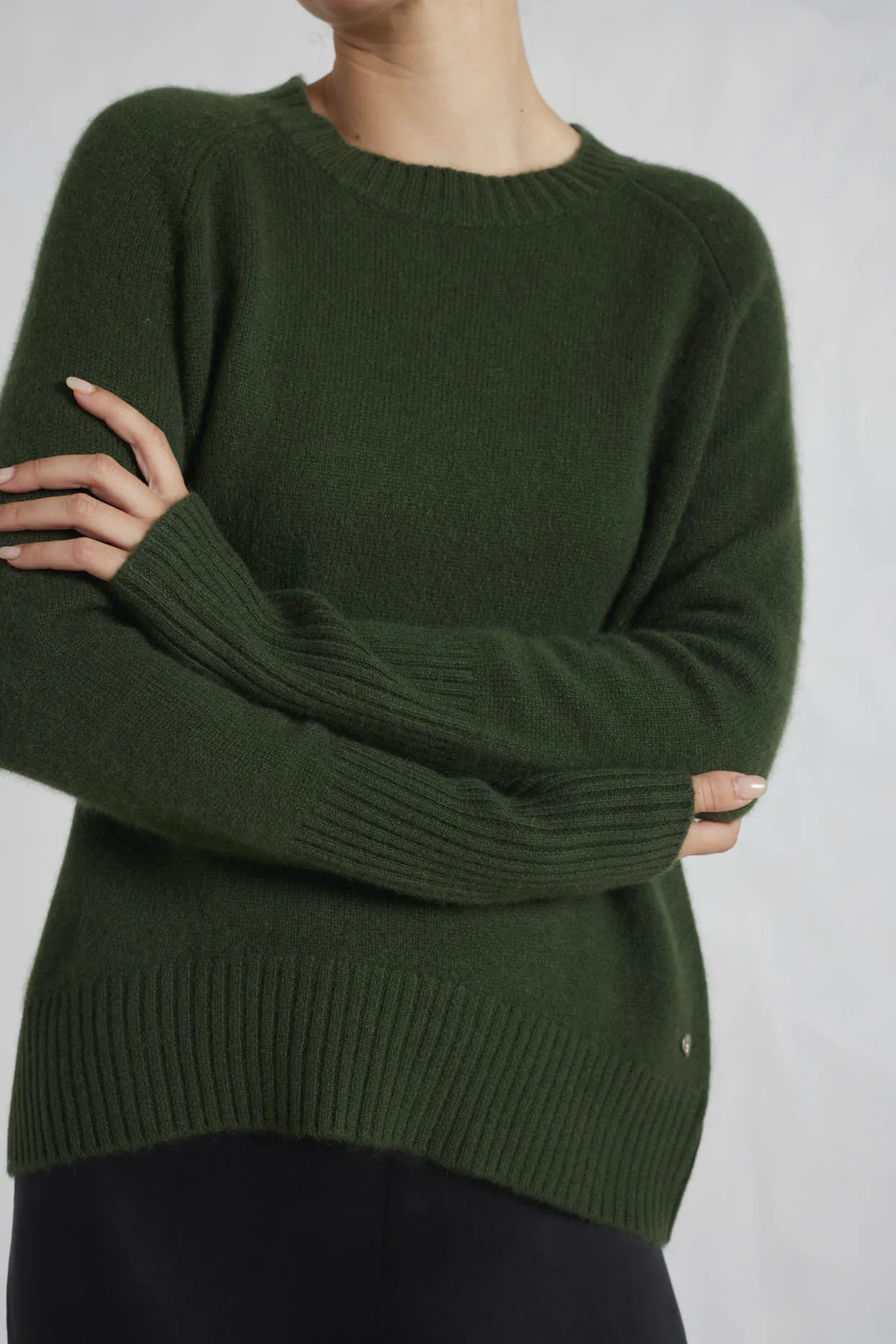 Fifi Crew Cashmere Sweater in Bush