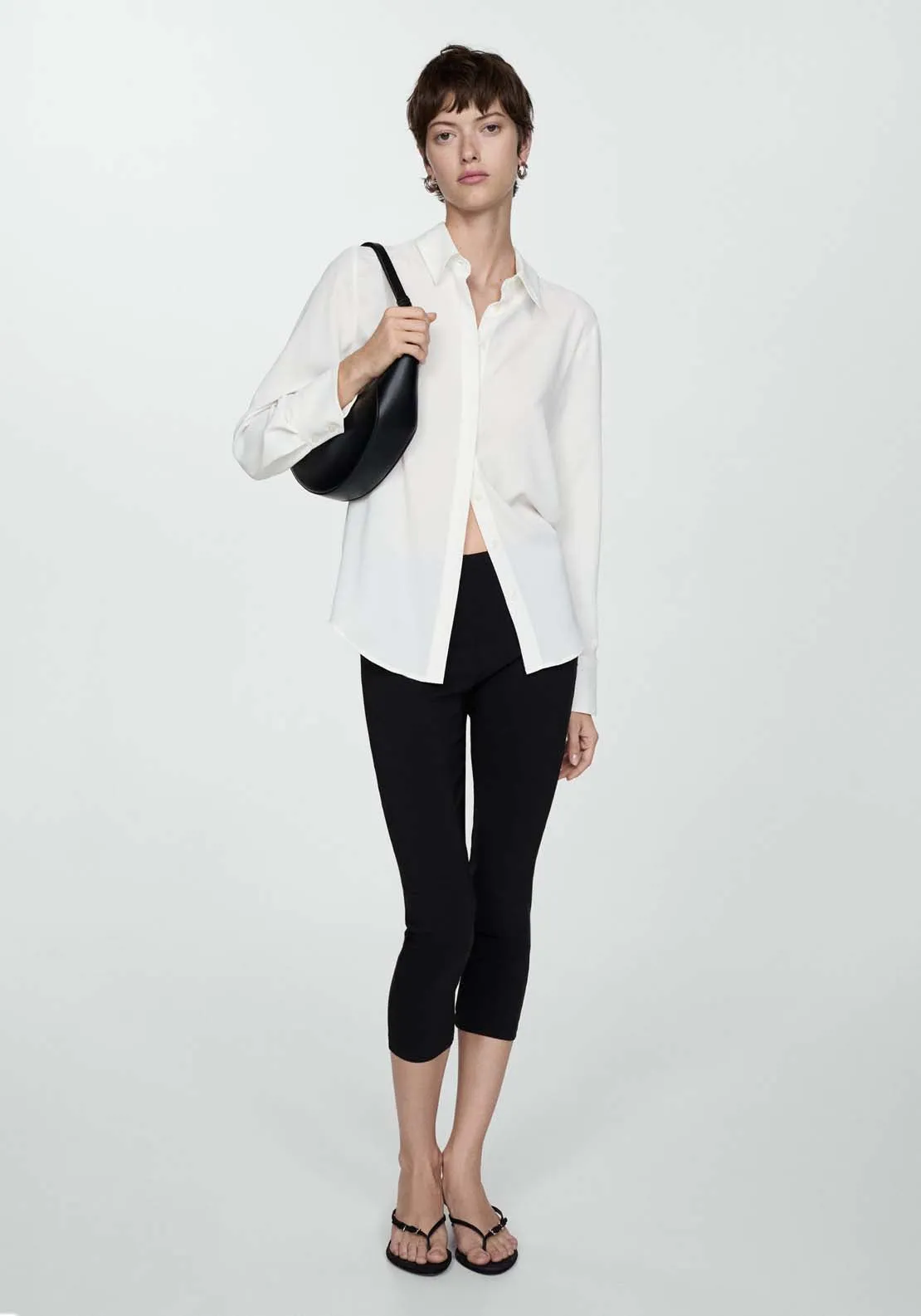Fluid long-sleeved shirt - Beige