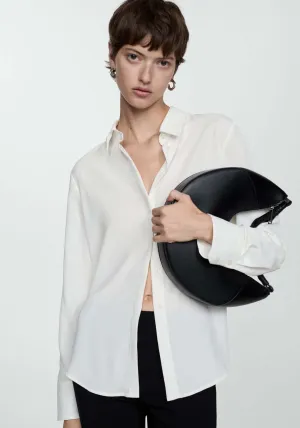 Fluid long-sleeved shirt - Beige
