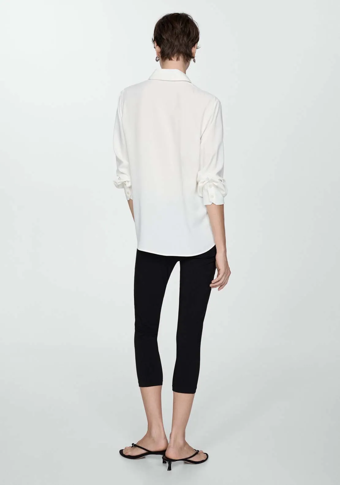 Fluid long-sleeved shirt - Beige