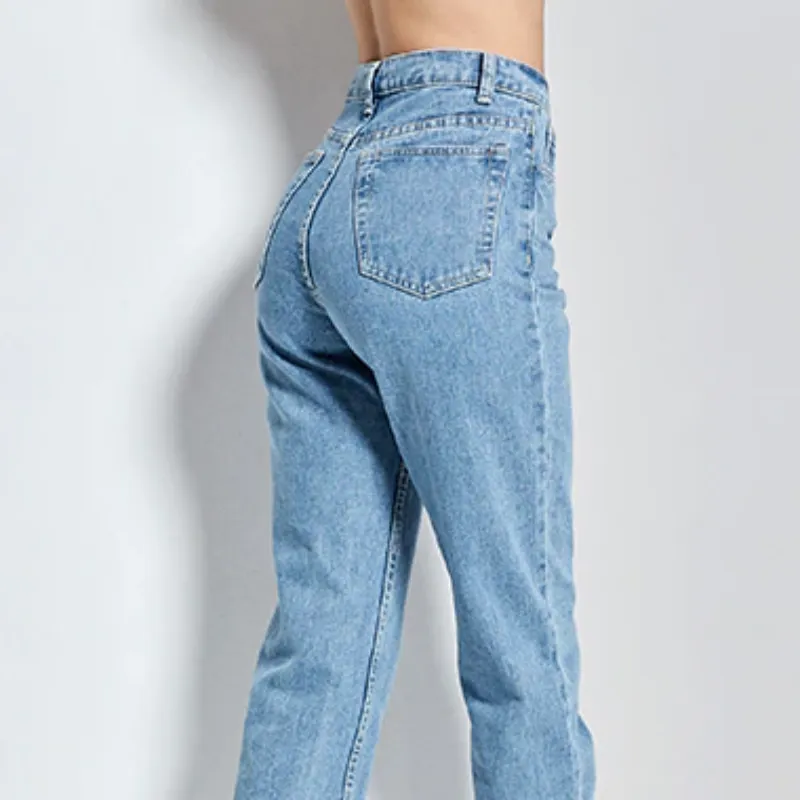 Full Length High Waist Boyfriend Jeans