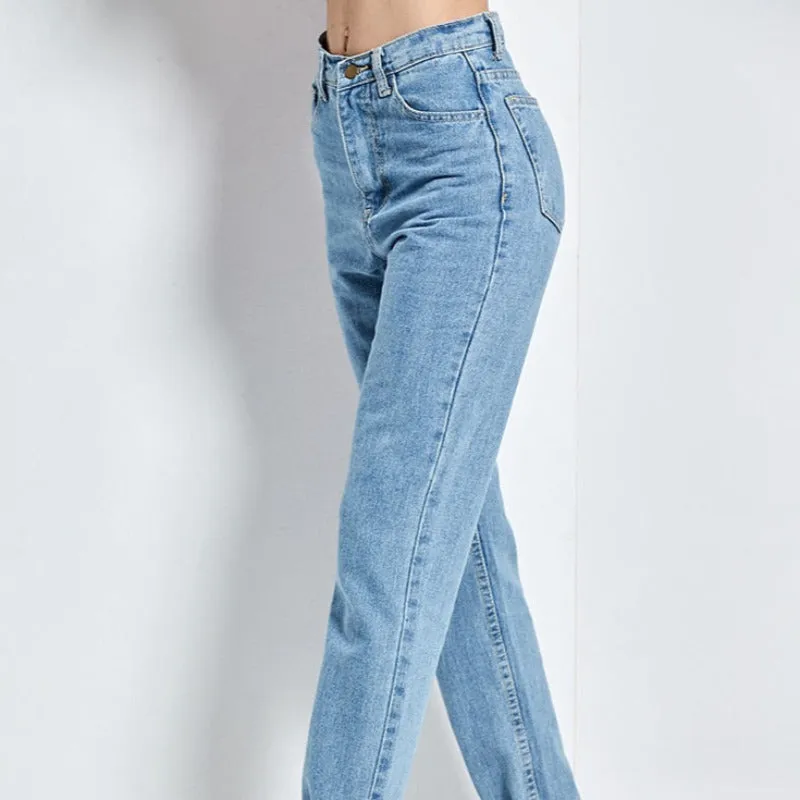 Full Length High Waist Boyfriend Jeans