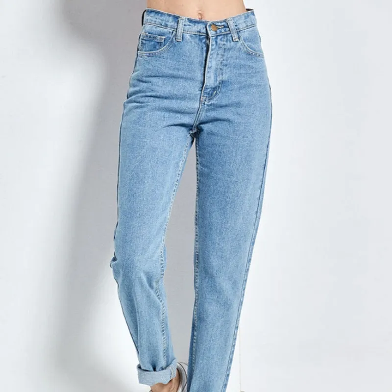 Full Length High Waist Boyfriend Jeans