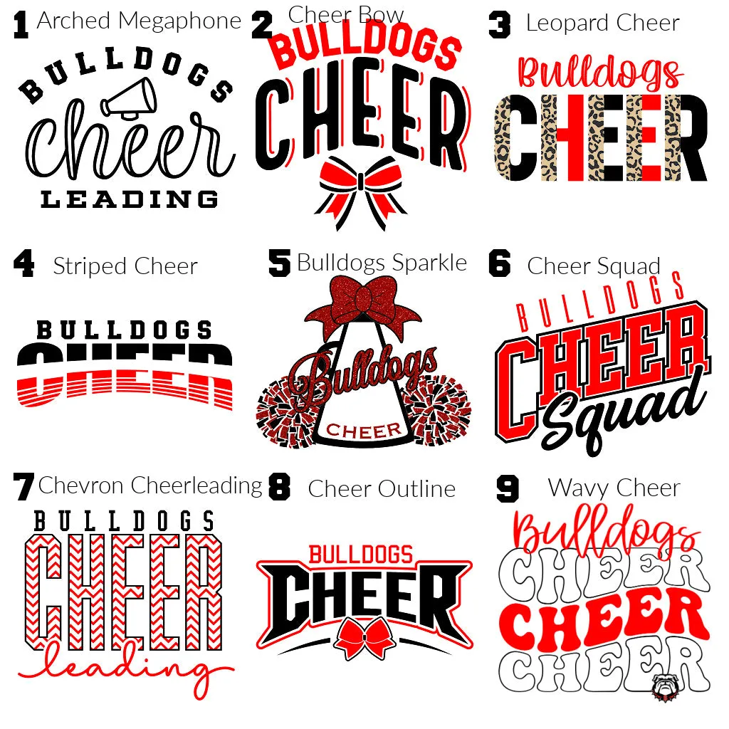 FZS Jr Bulldogs Cheer Tie Dye Crop Tee