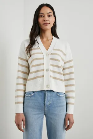 Geneva Sand Stripe Cardigan