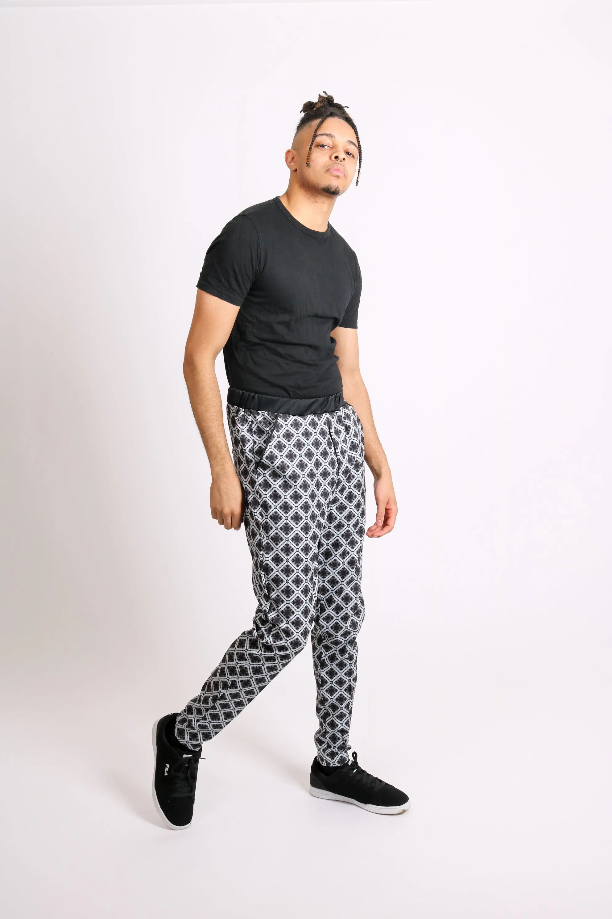 Geometric Printed Tailored Trousers