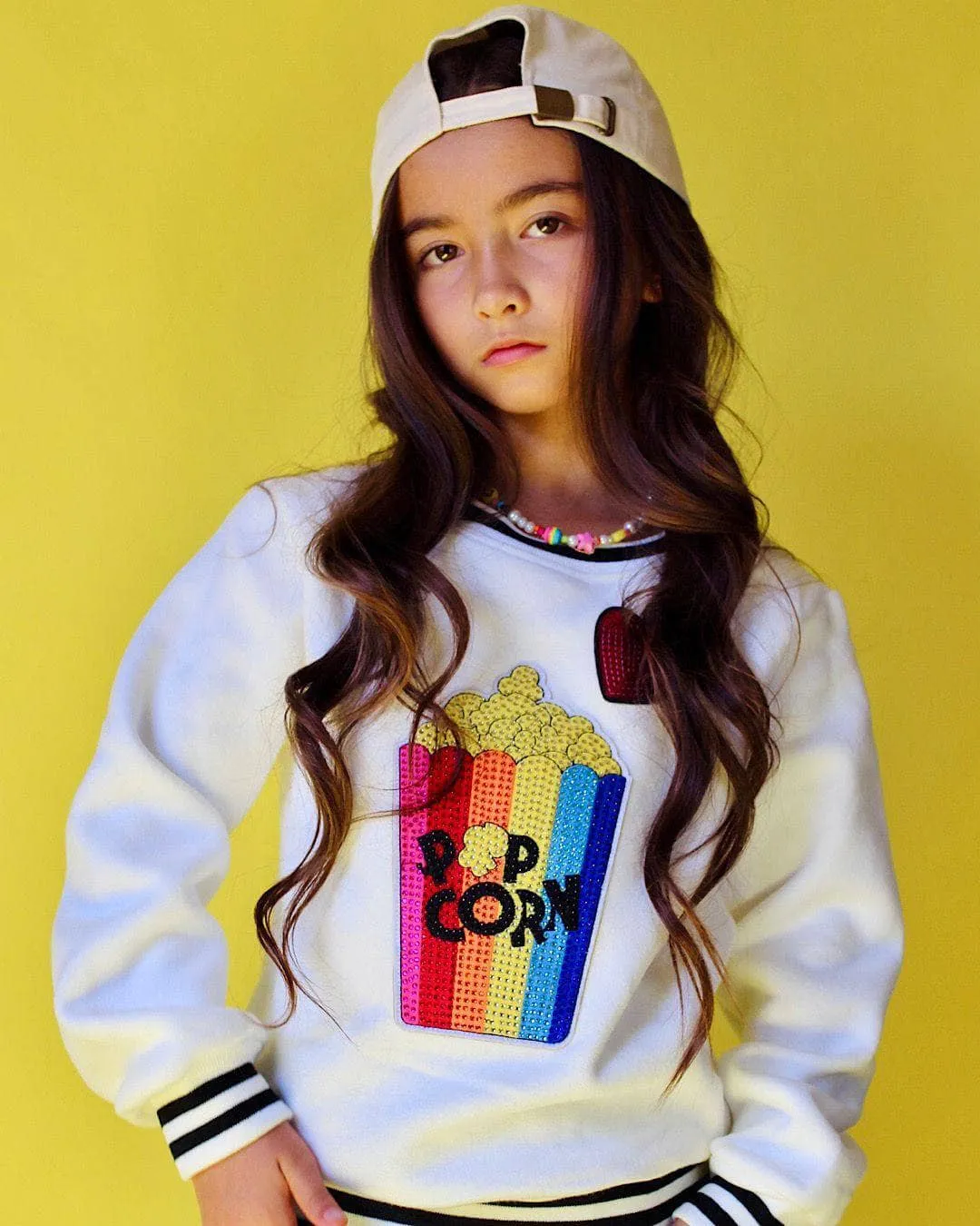 Girls  I Love Popcorn Sweatshirt