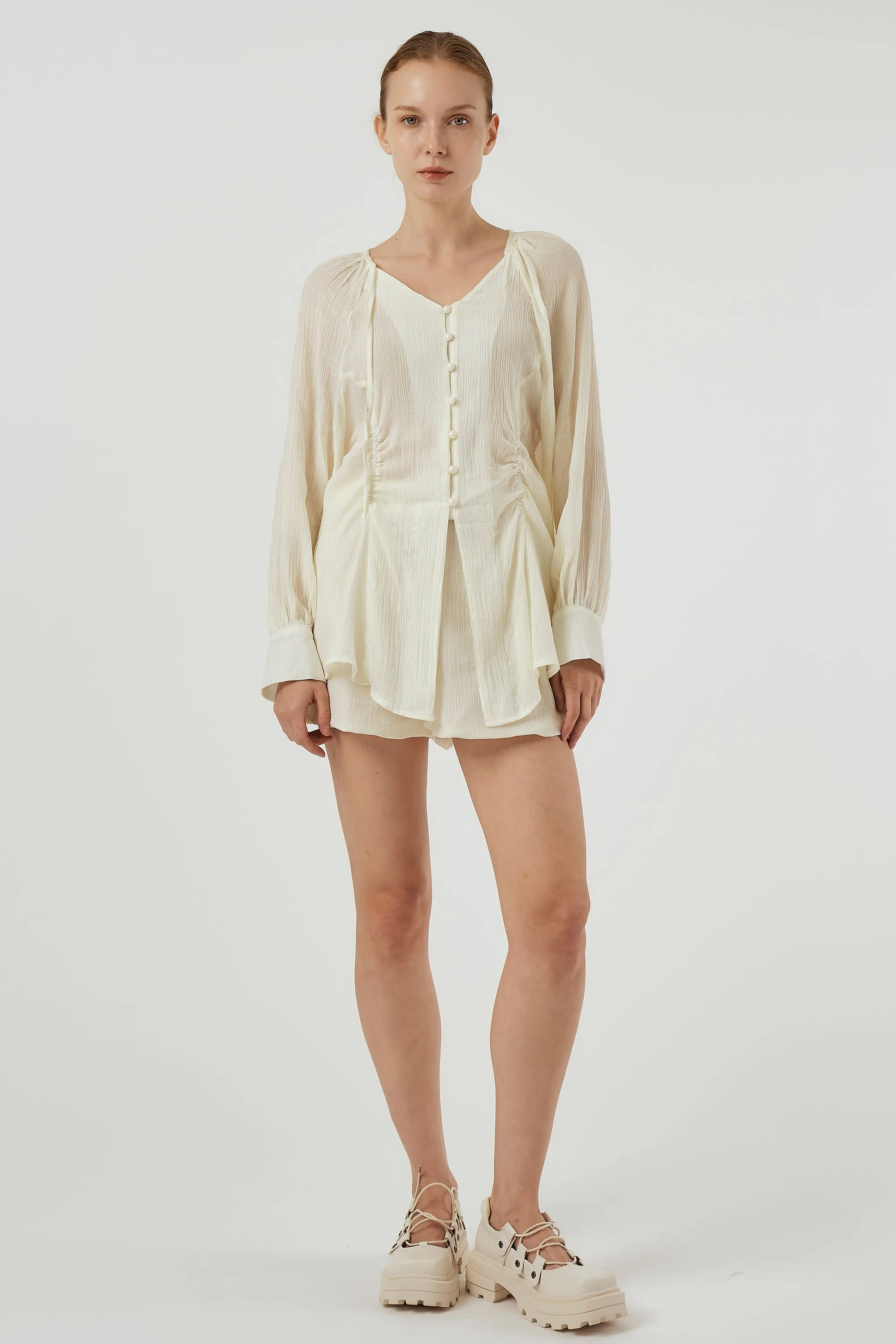 Grace Sheer Top & Shorts Set
