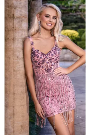 Great Gatsby Dress Womens Costume in Pink Style PS24893C