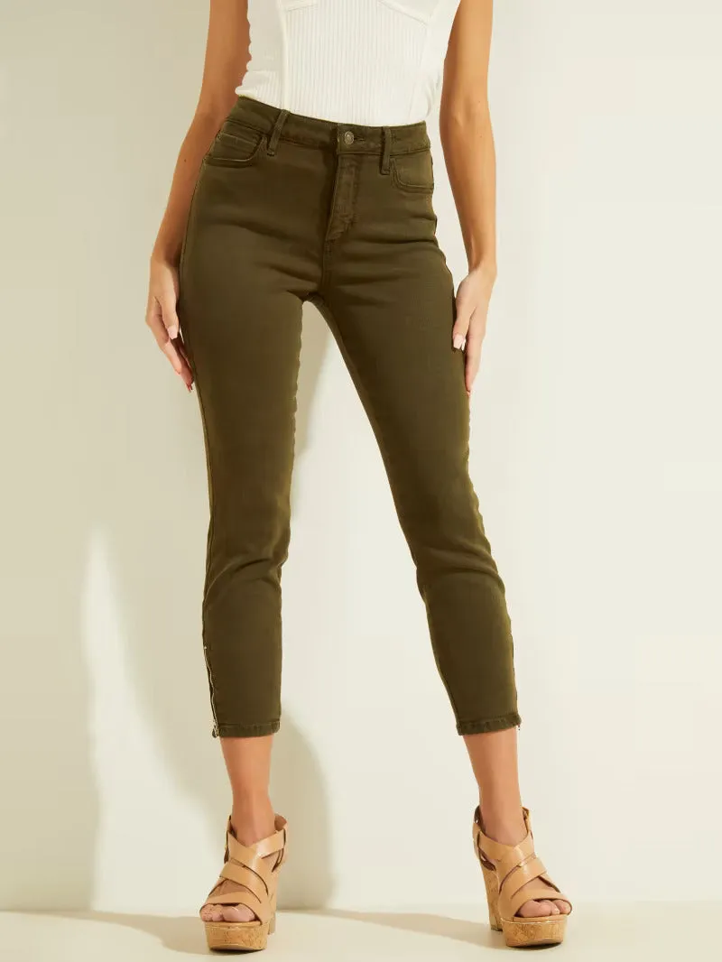 Guess Women's 1981 Cropped Skinny Jeans  Color Green Size 31