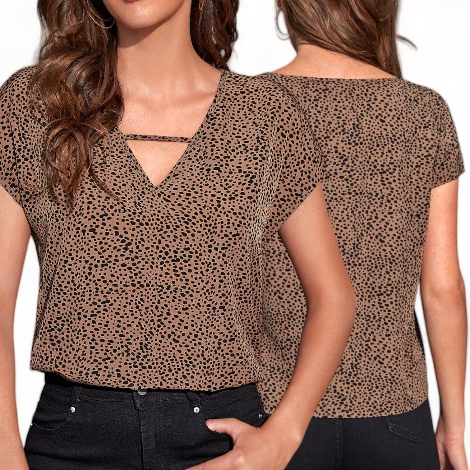 GYPSY All Over Print  V Neck Top