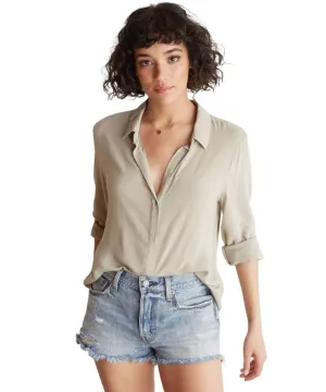 Half Hidden Placket Button Down Vetiver
