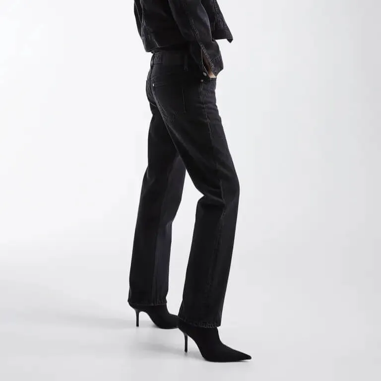 H&M Straight Low jeans, black