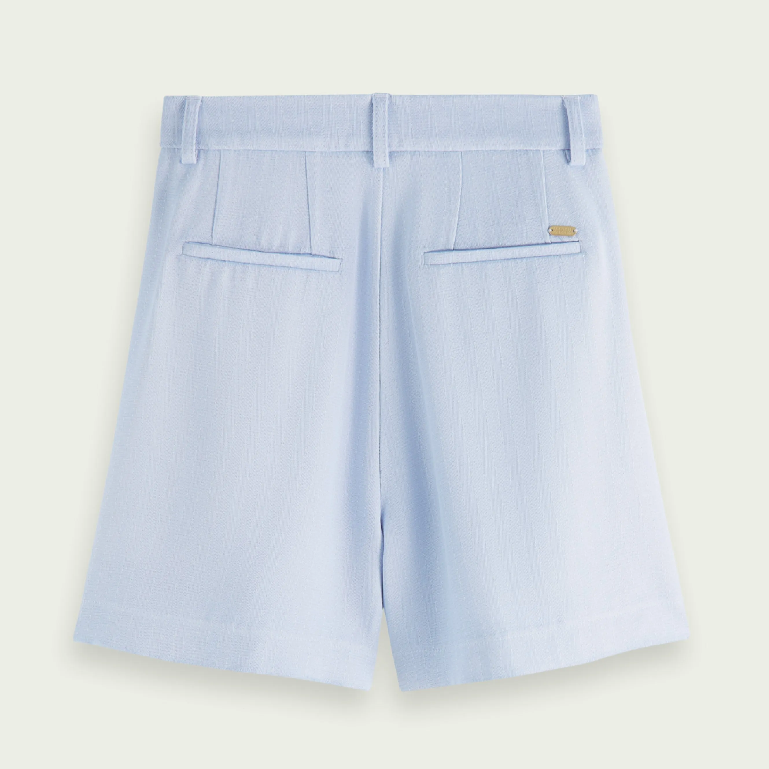 High-Rise Tailored Shorts (Sky Blue)