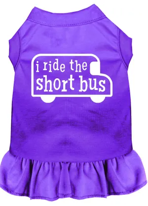 I Ride The Short Bus Screen Print Dress Purple Xl