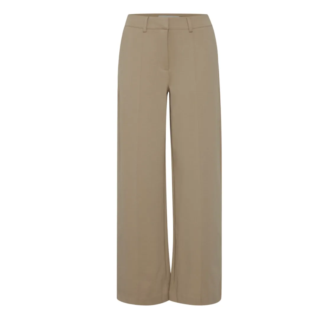 Ichi Womens Kate Sus Office Wide Trousers Fungi