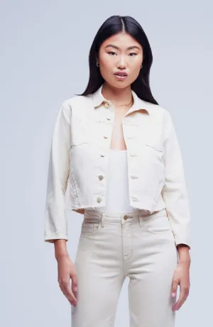 Janelle Slim Raw Jacket Oat