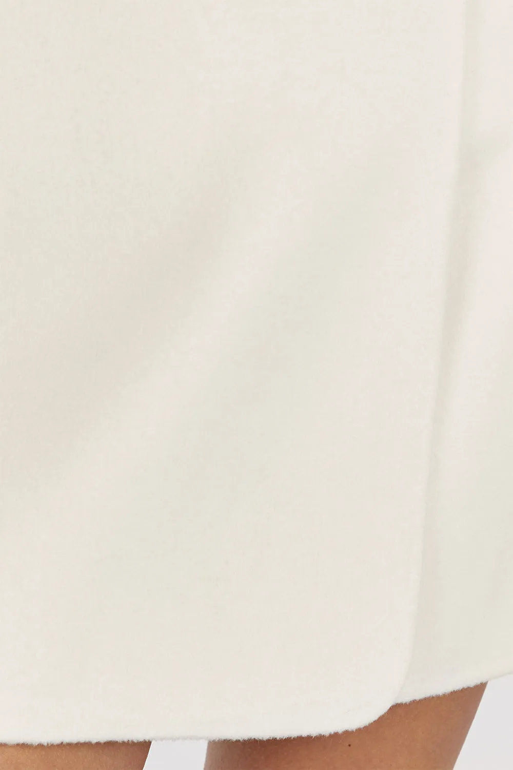 JERI CREAM WOOL BLEND MINI SKIRT