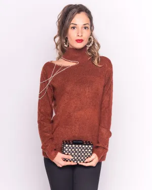 Jumper with Cut Outs and Chain Detail