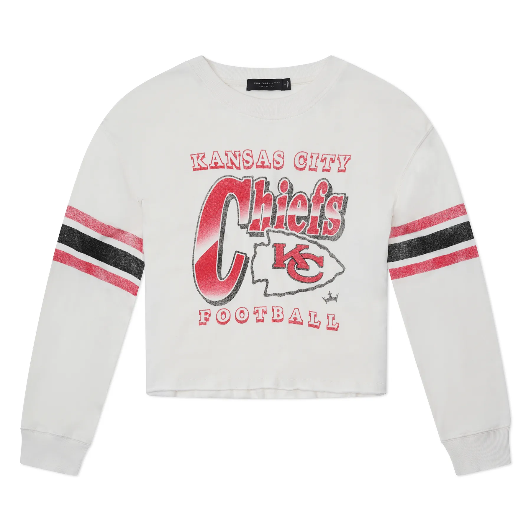 Kansas City Chiefs Junk Food Women's Kickoff Crop Crewneck