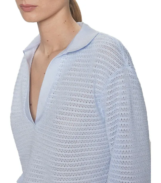 Knitted Polo Shirt Blue