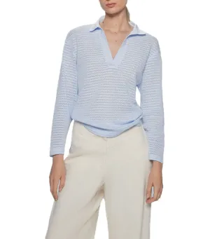 Knitted Polo Shirt Blue