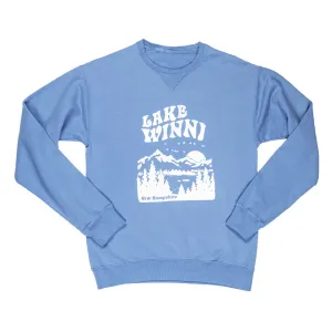 Lake Winni Crewneck- Slate Blue