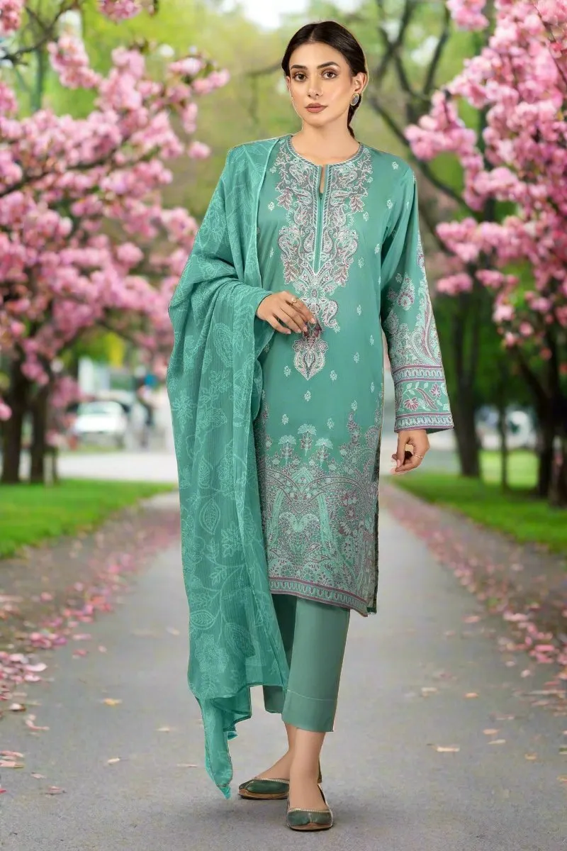 Limelight Embroidered Cambric Pakistani 3 Piece Suit LIM350