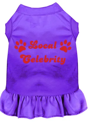Local Celebrity Screen Print Dress Purple Xxl