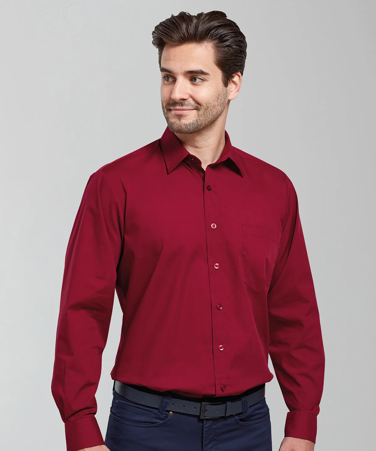 Long sleeve poplin shirt | Bottle