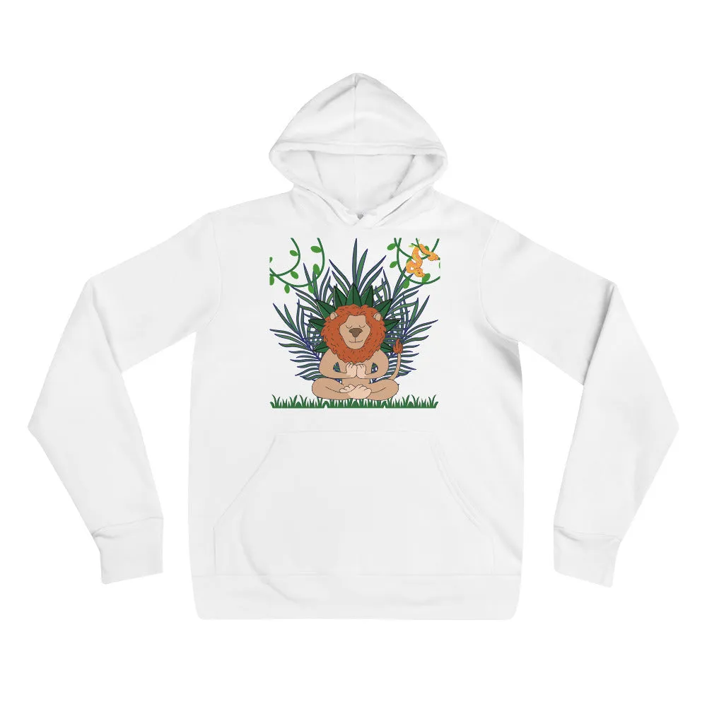 Meditation Lion print design unisex hoodies