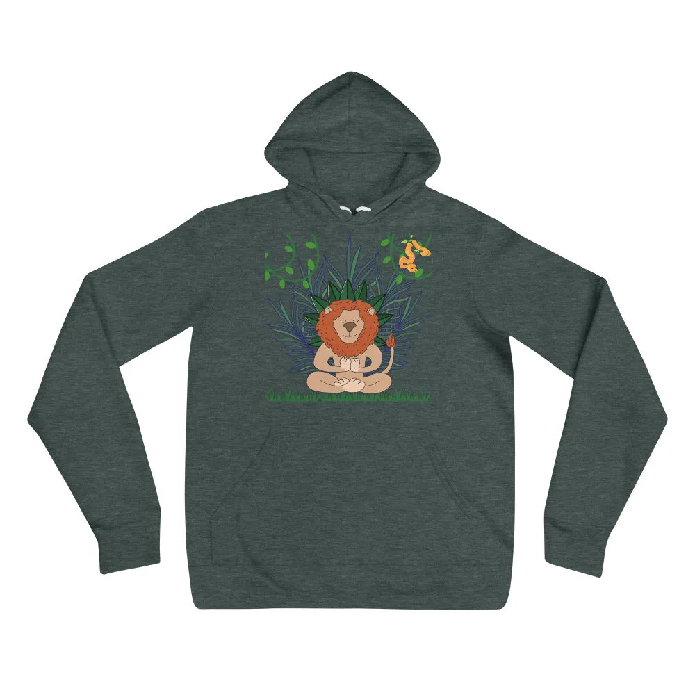 Meditation Lion print design unisex hoodies
