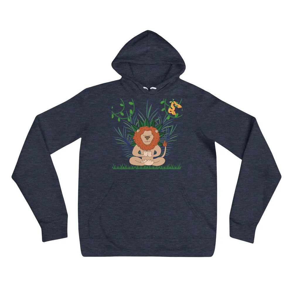 Meditation Lion print design unisex hoodies