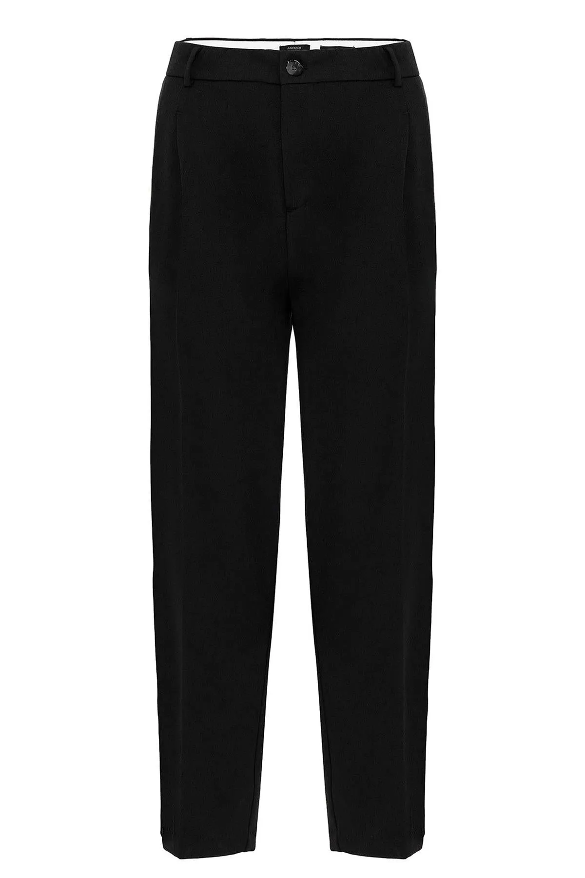 Men's Black High Waist Pleated Comfortable Fit  Trousers - Wessi