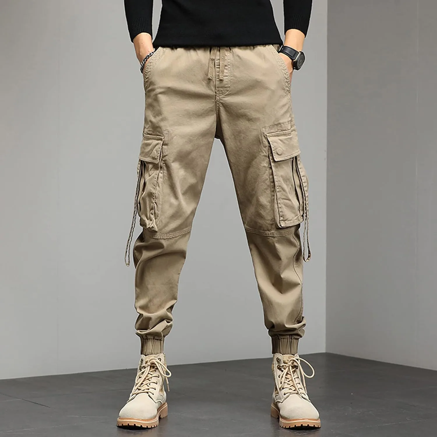 Mens Sweatpants Joggers Pants Man Cotton Jogger Work Pants 6 Pocket Full Outdoor Casual Sweatpants Sweatpants for Men