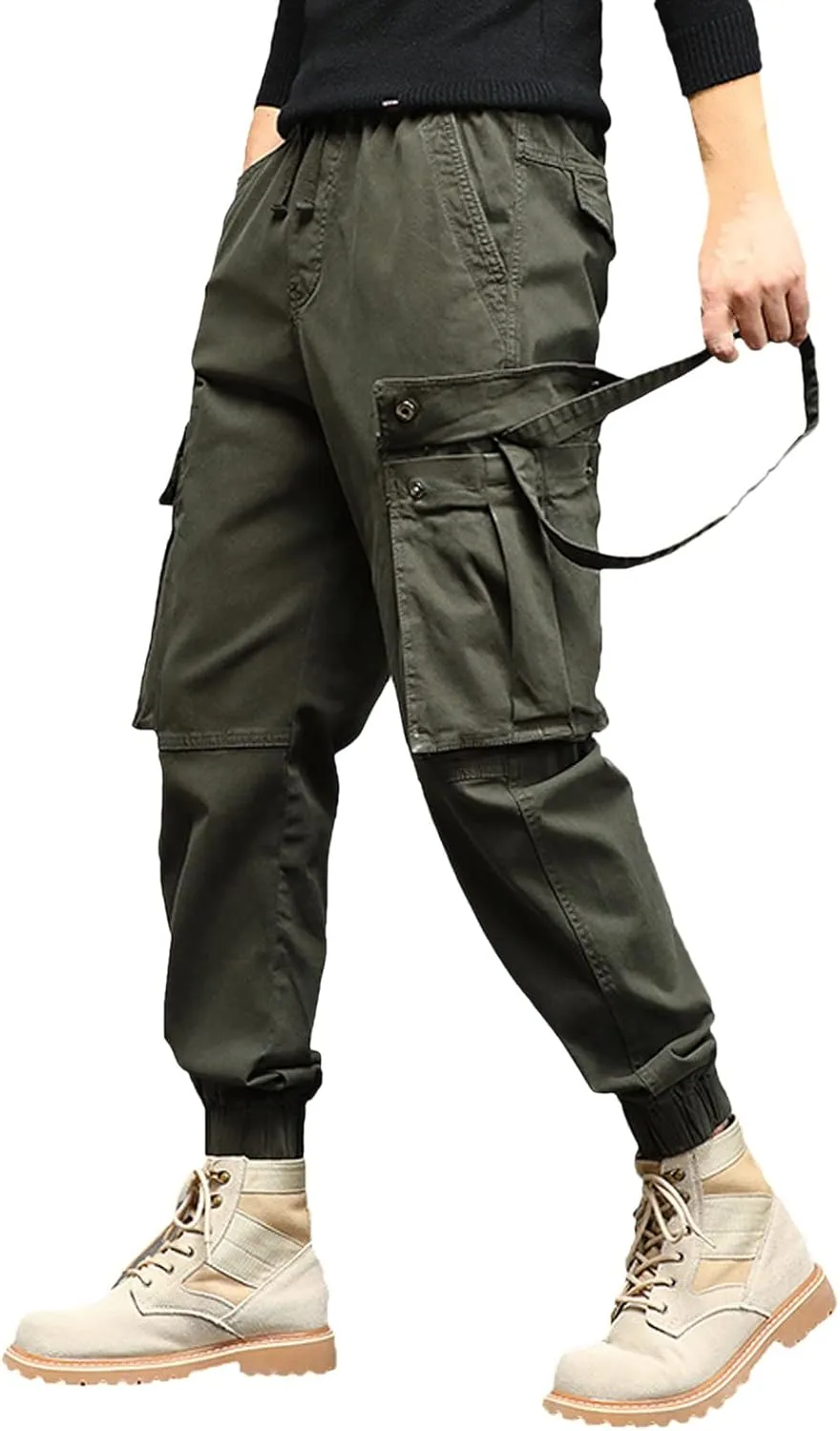 Mens Sweatpants Joggers Pants Man Cotton Jogger Work Pants 6 Pocket Full Outdoor Casual Sweatpants Sweatpants for Men