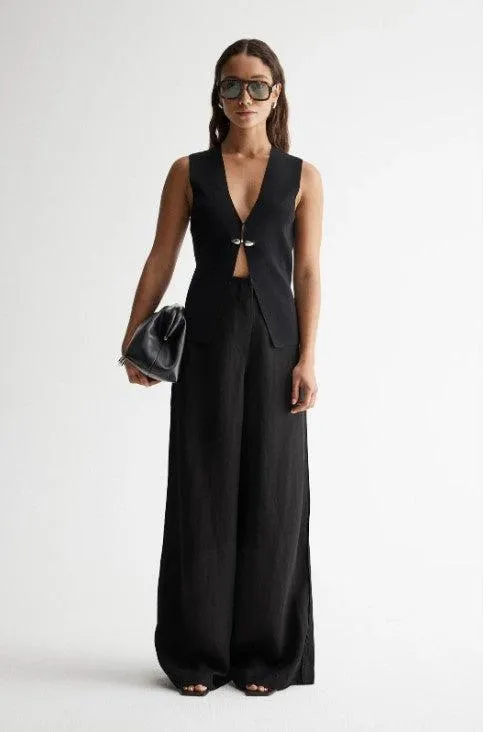 Monara Knit Vest Black