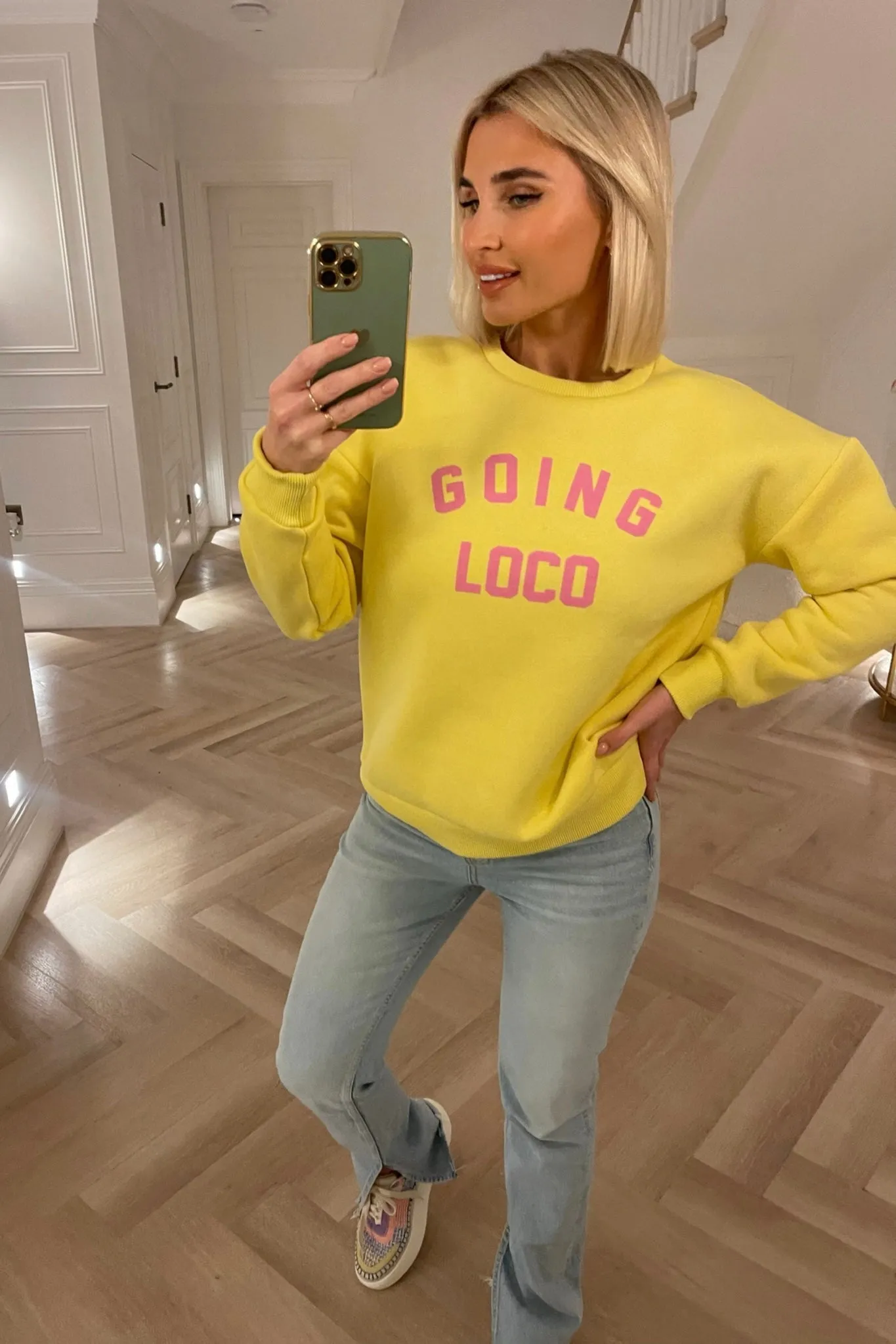 MYNELLY YELLOW GOING LOCO SWEATSHIRT