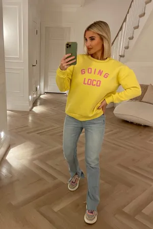 MYNELLY YELLOW GOING LOCO SWEATSHIRT