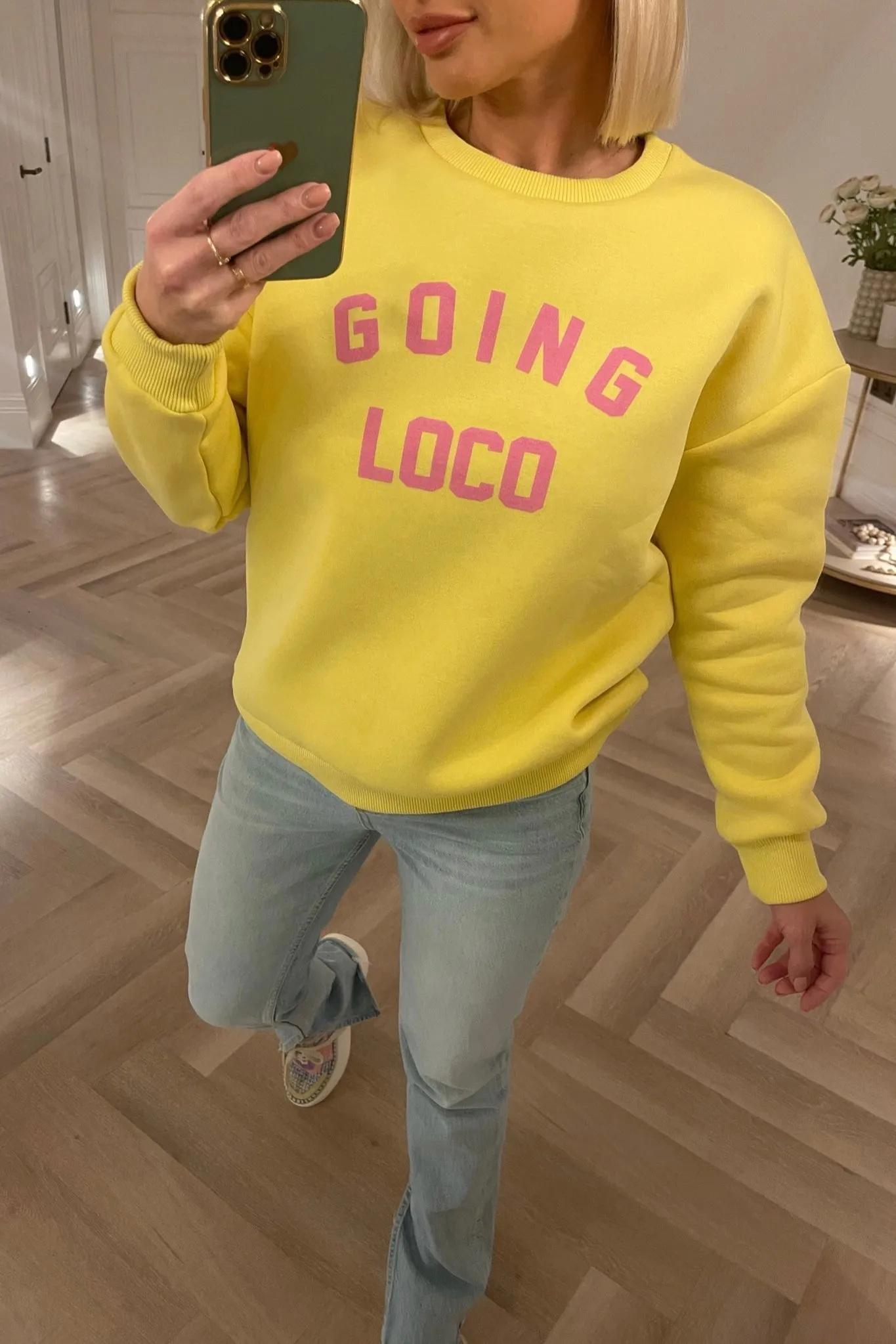 MYNELLY YELLOW GOING LOCO SWEATSHIRT