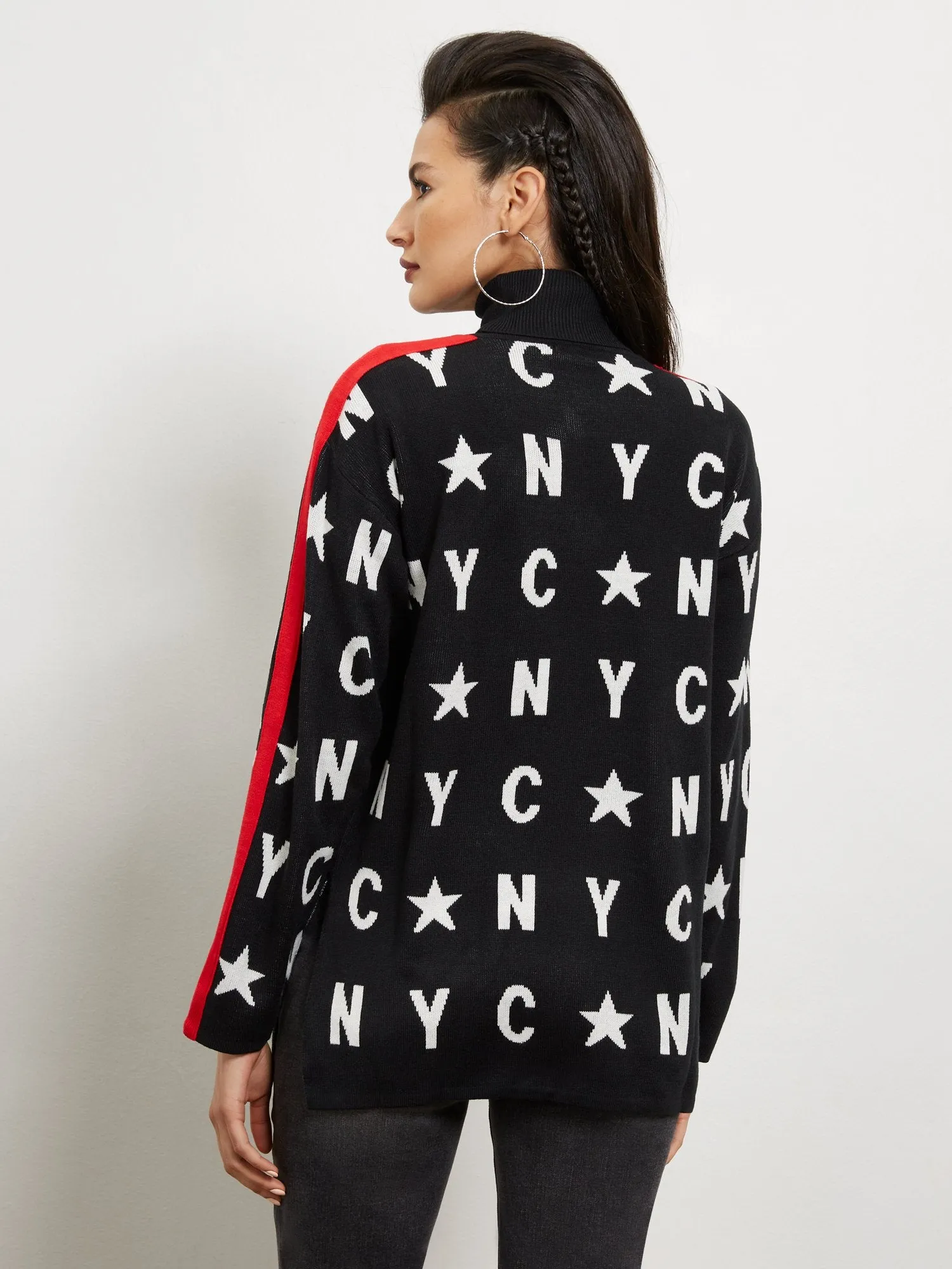 NYC Graphic Turtleneck Sweater