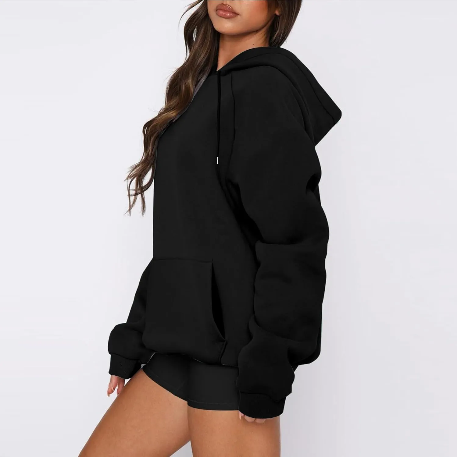Oversized Hoodies for Women Soft Lightweight Fleece Hooded Sweatshirt Trendy Drop Shoulder Loose Pullover Sweater