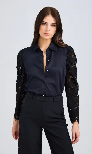 Pamela Lace Combo Shirt