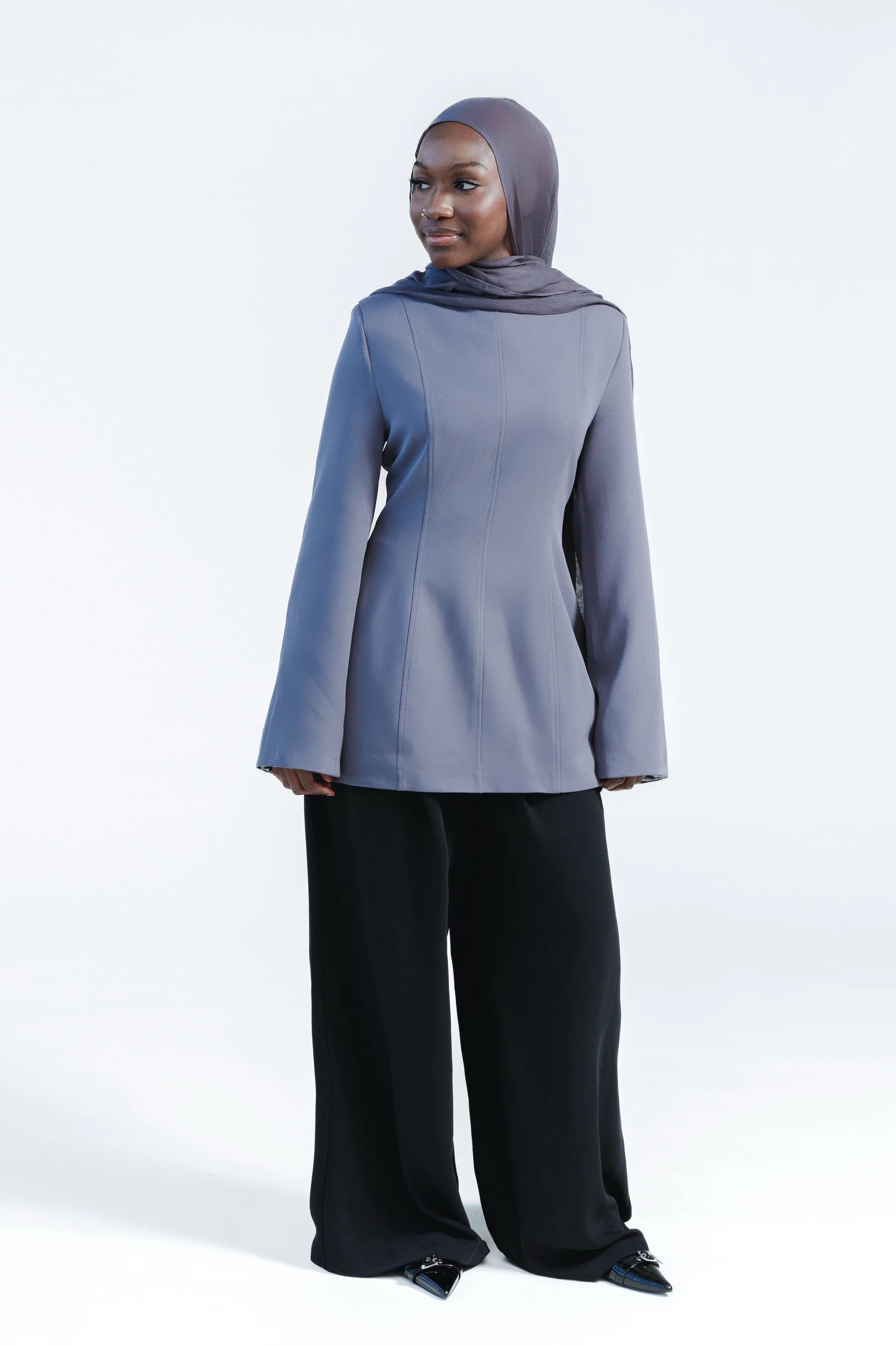 Pewter Gray Structured Tunic - Final Sale