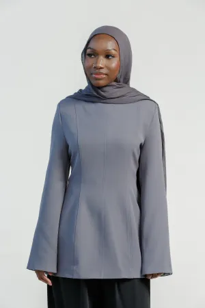 Pewter Gray Structured Tunic - Final Sale
