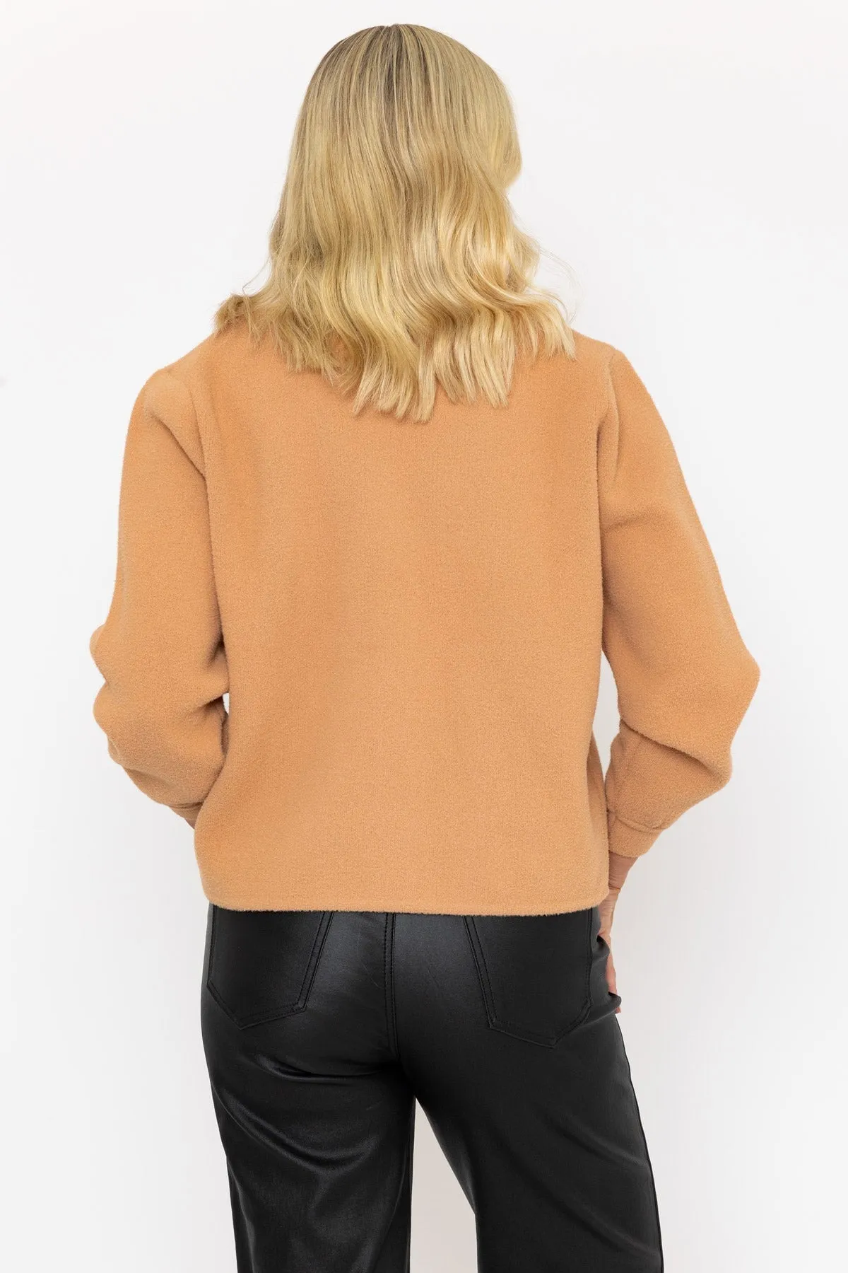 Plain Beige Short Knitted Cardigan
