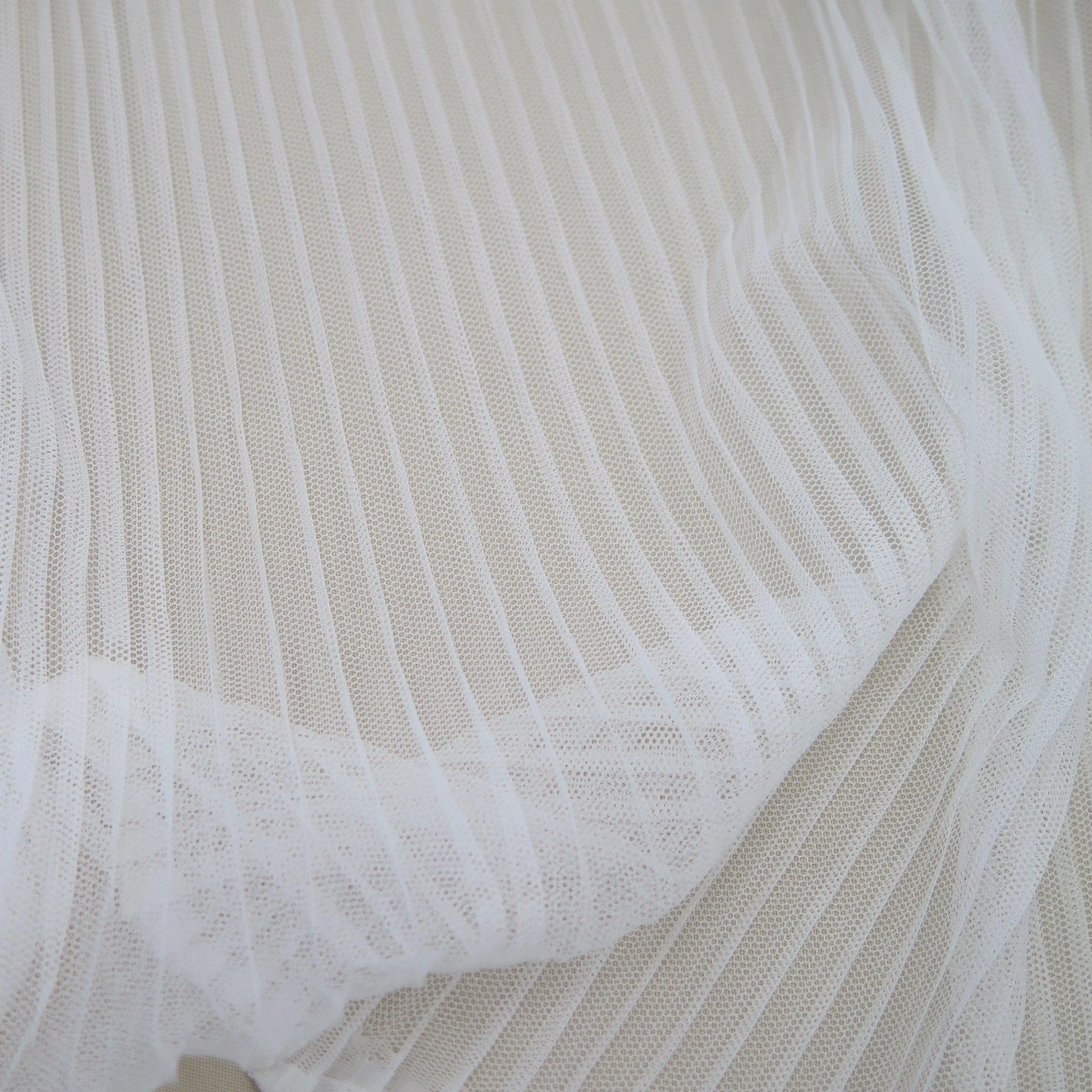 Pleated tulle Ivory