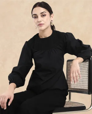 Rareism Women Cassius Black Plain Top