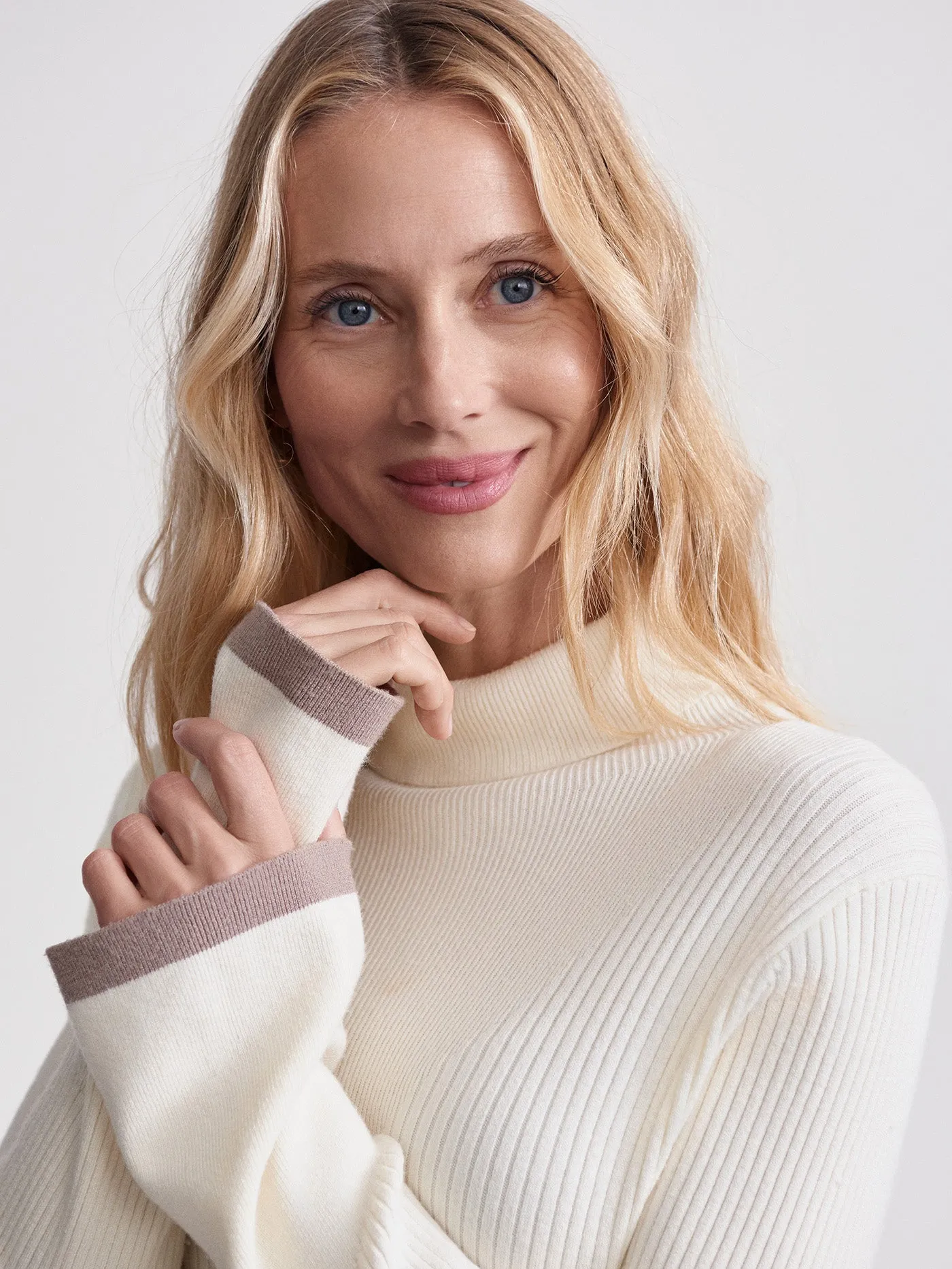 Ravena Rib Knit High Neck Top
