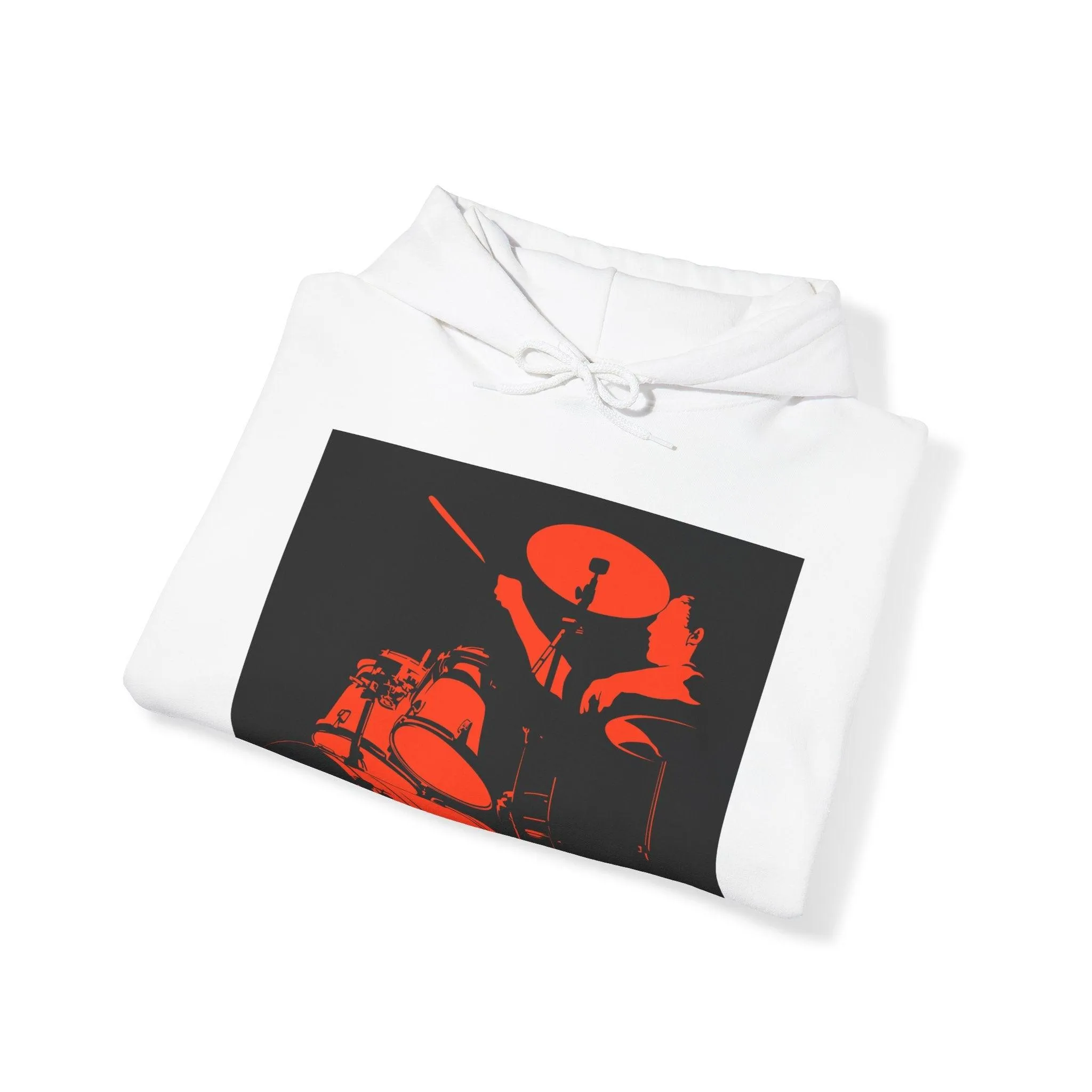 Red Black Drummer Unisex Heavy Blend™ Hooded Sweatshirt